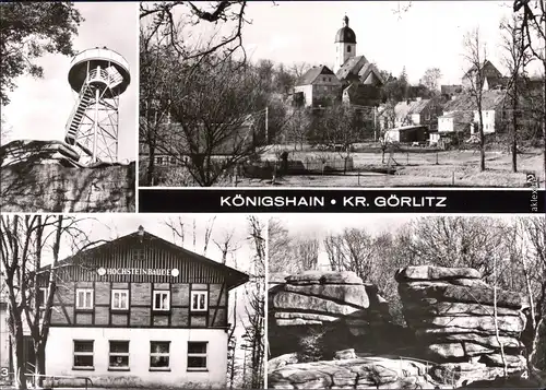 Königshain Hochstein, Aussichtsturm, Gaststätte, Granitfelsen 1981