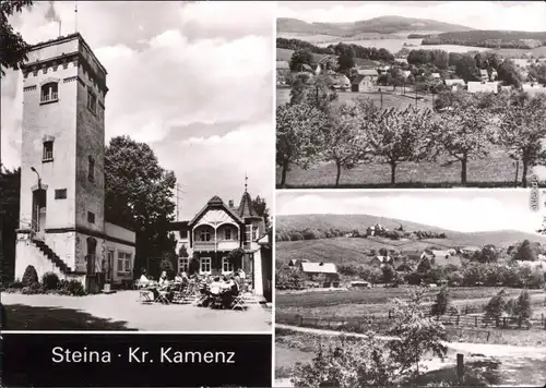 Steina Berggaststätte auf dem Schwedenstein, Panorama  b Pulsnitz Kamenz 1985