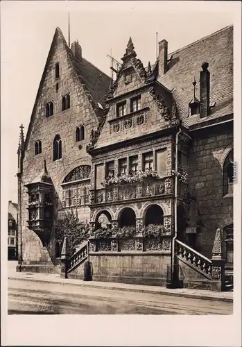 Fotokarte Halberstadt Rathaus - Erker von 1541 - Vorbau 1663 1930