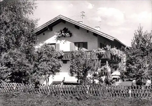 Wallgau Haus Adelheid Foto Ansichtskarte  1984