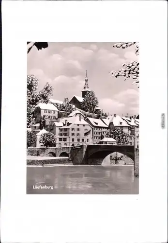 Laufenburg Blick auf die Kirche über den Rhein (Deutsch/Schweizer Granze) 1968
