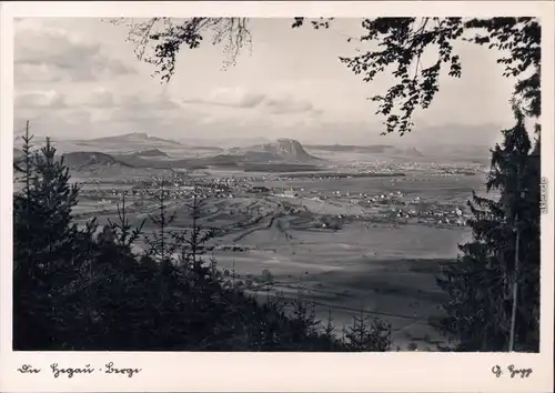 Hegau Die Hegau-Berge - Panorama Foto Ansichtskarte  1943