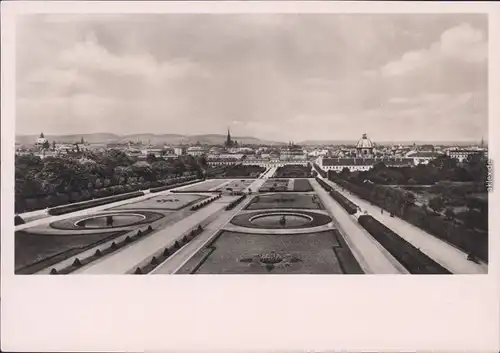 Wien Die Stadt vom Oberen Schloss Belvedere aus gesehen 1930