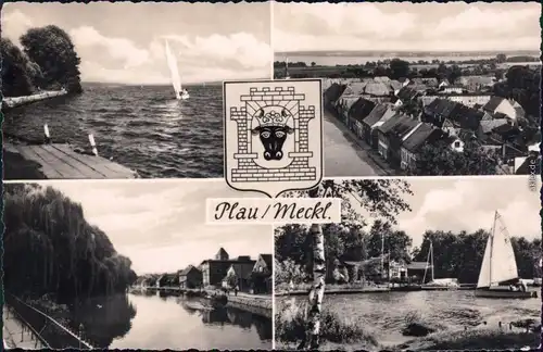 Plau (am See) Ansichten Foto Ansichtskarte 1957