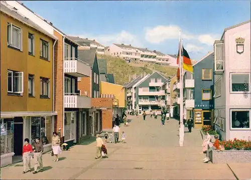 Helgoland Geschäftsstraße im Unterland Ansichtskarte  1978