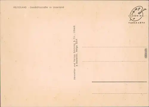 Helgoland Geschäftsstraße im Unterland Ansichtskarte  1978