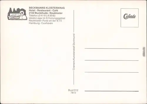 Buxtehude Beckmanns Klosterkrug Ansichtskarte Ansichtskarte  1978