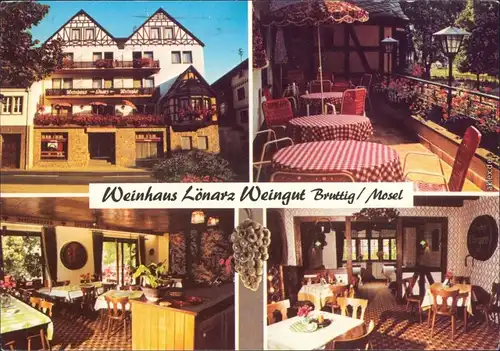 Bruttig Weinhaus Lönarz Weingut  Ansichtskarte 1984