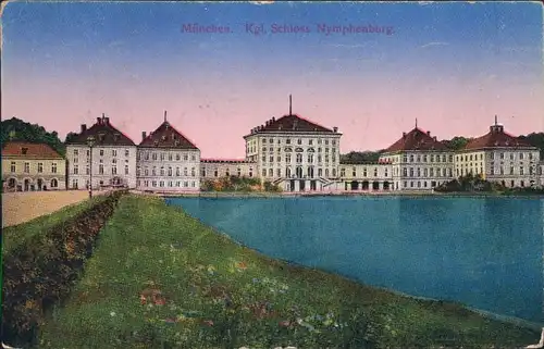 Ansichtskarte München Kgl. Schloss Nymphenburg 1922