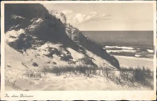 Westerland Gemeinde Sylt Dünen, Brandung, Strand Fotokarte 1939