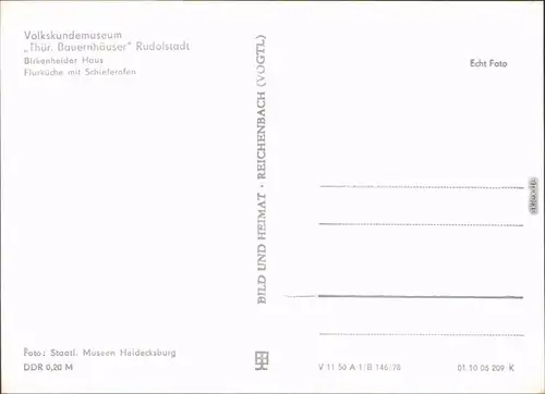 Foto Ansichtskarte Rudolstadt Volkskundemuseum "Thür. Bauernhäuser" 1978