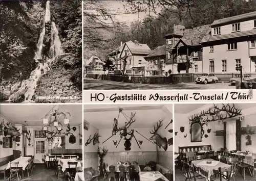 Foto Ansichtskarte 
Trusetal HO-Gaststätte Wasserfall 1977