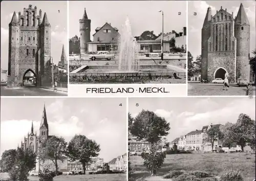 Friedland (Mecklenburg) Neubrandenburger Tor  Markt 3. Anklamer Tor 1977