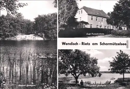 Wendisch Rietz Scharmützelsee , Cafe Fremdenheim Foto Ansichtskarte 1989