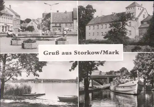 Foto Ansichtskarte Storkow (Mark) Stadtteilansichten: Markt, See 1987