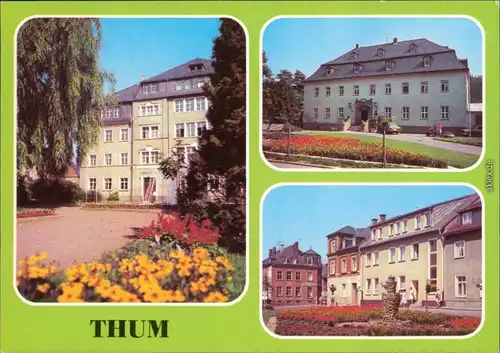 Thum Maxim-Gorki-Oberschule, Rathaus, Rathausplatz 1981