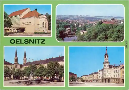 Oelsnitz (Vogtland) Kulturhaus,  Rathaus am Ernst-Thälmann-Platz 1981