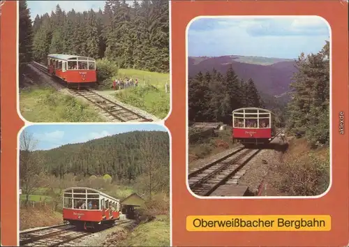 Lichtenhain Bergbahn-Oberweißbach Oberweißbacher Bergbahn Ansichtskarte  1987