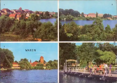 Waren (Müritz Tiefwarensee, 3. Blick von der Kietz-Brücke auf Kietz-Brücke 1971