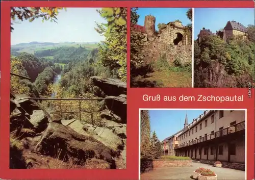 Wolkenstein Zschopautal: Wolkensteiner Schweiz, Schloß Wolkenstein Warmbad 1983