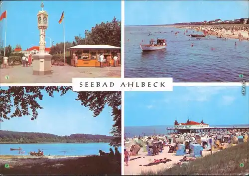 Ahlbeck (Usedom)   Zugang zur Seebrücke, 2. Wolgastsee, 3. Blick von  e 1973