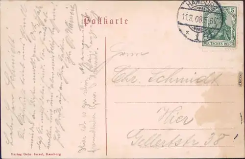 Hamburg Casino-Bar, Inhaber Siegfried Meyer - Innen Ansichtskarte 1908