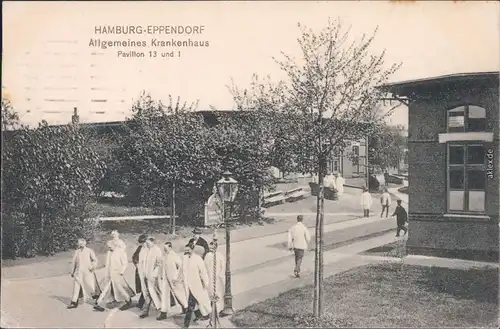 Eppendorf Hamburg Ärzte am Allgemeinen Krankenhaus Pavillon 1 und 13 1910