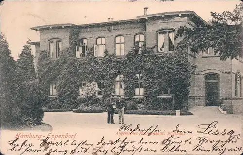Eppendorf Hamburg Allgemeines Krankenhaus - Badehaus Ansichtskarte 1905