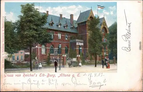 Ansichtskarte Altona Hamburg Reichels Elb-Burg 1908