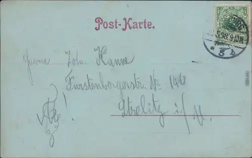 Ansichtskarte Wandsbek Hamburg Gaststätte Gross Jüthorn 1898