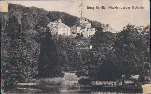 Hohen Demzin partie an der Burg Schlitz Ansichtskarte LK Rostock 1914