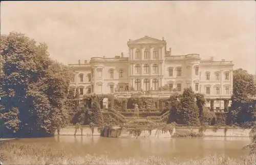 Putbus Partie am Schloß - Rückseite Privatfotokarte b Sassnitz Rügen 1917