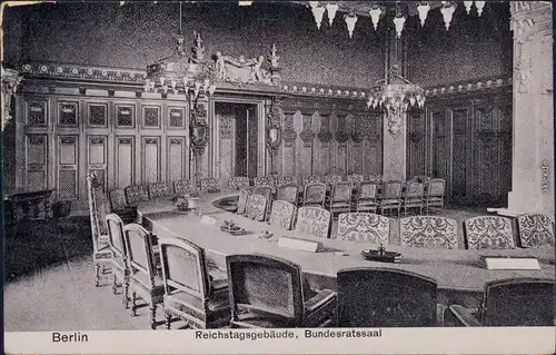 Berlin Bundesratssaal - Reichtagsgebäude 1909 