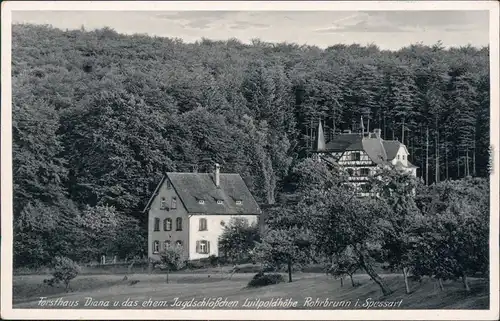 Rohrbrunn Weibersbrunn Forsthaus Diana u. das ehem. Jagdschlößchen 1932