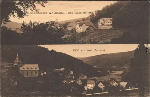 Rod an der Weil 2 Bild: Waldlust und Panorama b Weilrod Taunus 1926