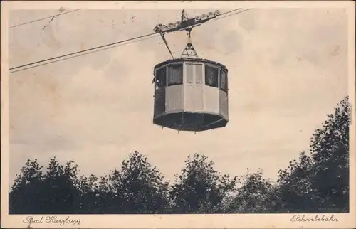 Bad Harzburg Gondel - Schwebebahn Ansichtskarte Harz b Goslar 1934