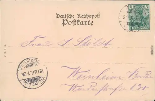 Ansichtskarte Kiel Hausfassaden  - Partie am kleinen Teich 1901