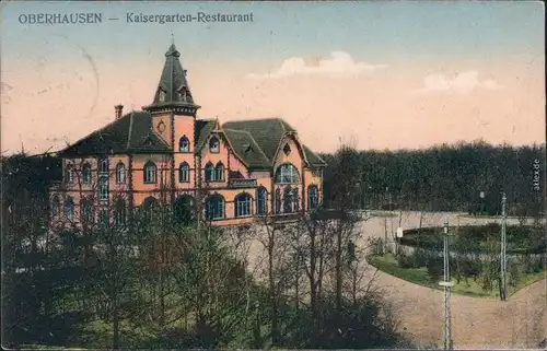 Ansichtskarten Oberhausen Kaisergarten Restaurant 1912