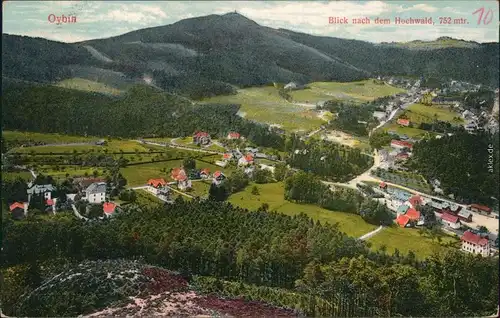 Oybin Blick nach dem Hochwald b Zittau Oberlausitz 1914