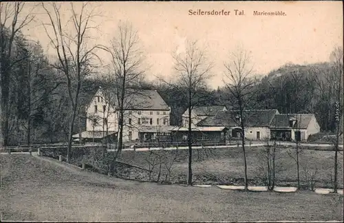Langebrück Dresden Marienmühle, Seifersdorfer Tal Ansichtskarte 1918