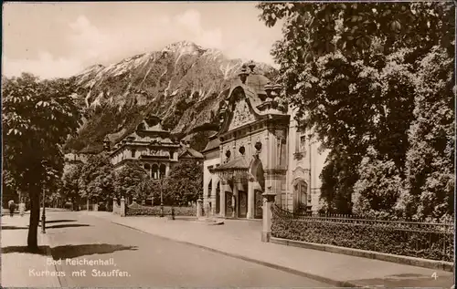 Bad Reichenhall Straßenpartie  Kurhaus mit Stauffen 1925 