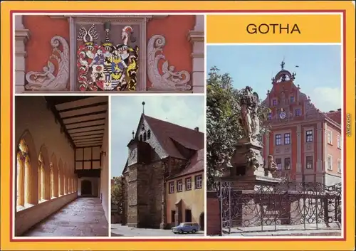 Gotha Statdwappen am Rathaus, Augustinerkloster, Augustinerkirche,   1986