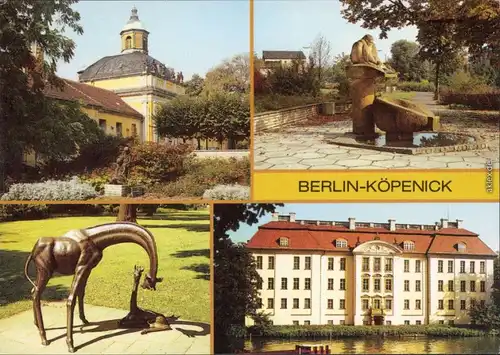 Köpenick Berlin Schloßkirche, Frauentrog  Mutter Lustig, Giraffenplastik  1988