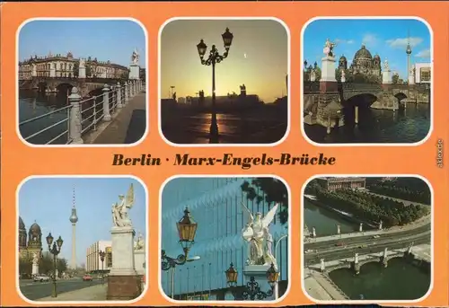 Mitte Berlin Verschieden Ansichten der Schlossbürcke (Marx-Engels-Brücke ) 1987