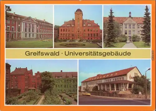 Ansichtskarte Greifswald Ernst-Moritz-Arndt-Universität 1987