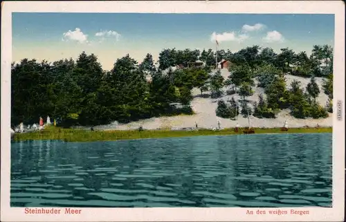 Ansichtskarte Wunstorf Steinhuder Meer: an den weißen Bergen 1914