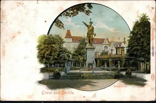 Görlitz Zgorzelec Partie am Blockhaus Ansichtskarte Parcepartout 1908