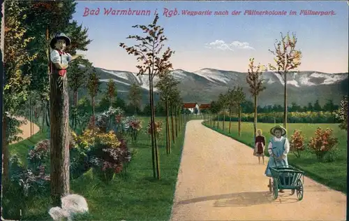 Bad Warmbrunn-Hirschberg  Jelenia Góra Füllnerpark   der Füllnerkolonie 1916