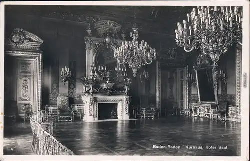 Ansichtskarte Baden-Baden Roter Saal - Kurhaus 1950