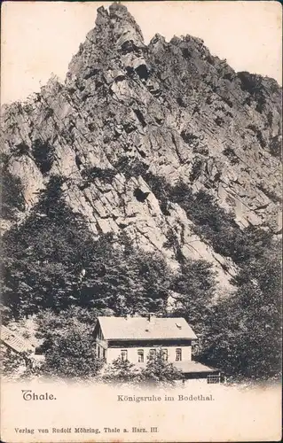 Thale Harz Treseburg Haus Königsruhe im Bodethal Ansichtskarte 1911